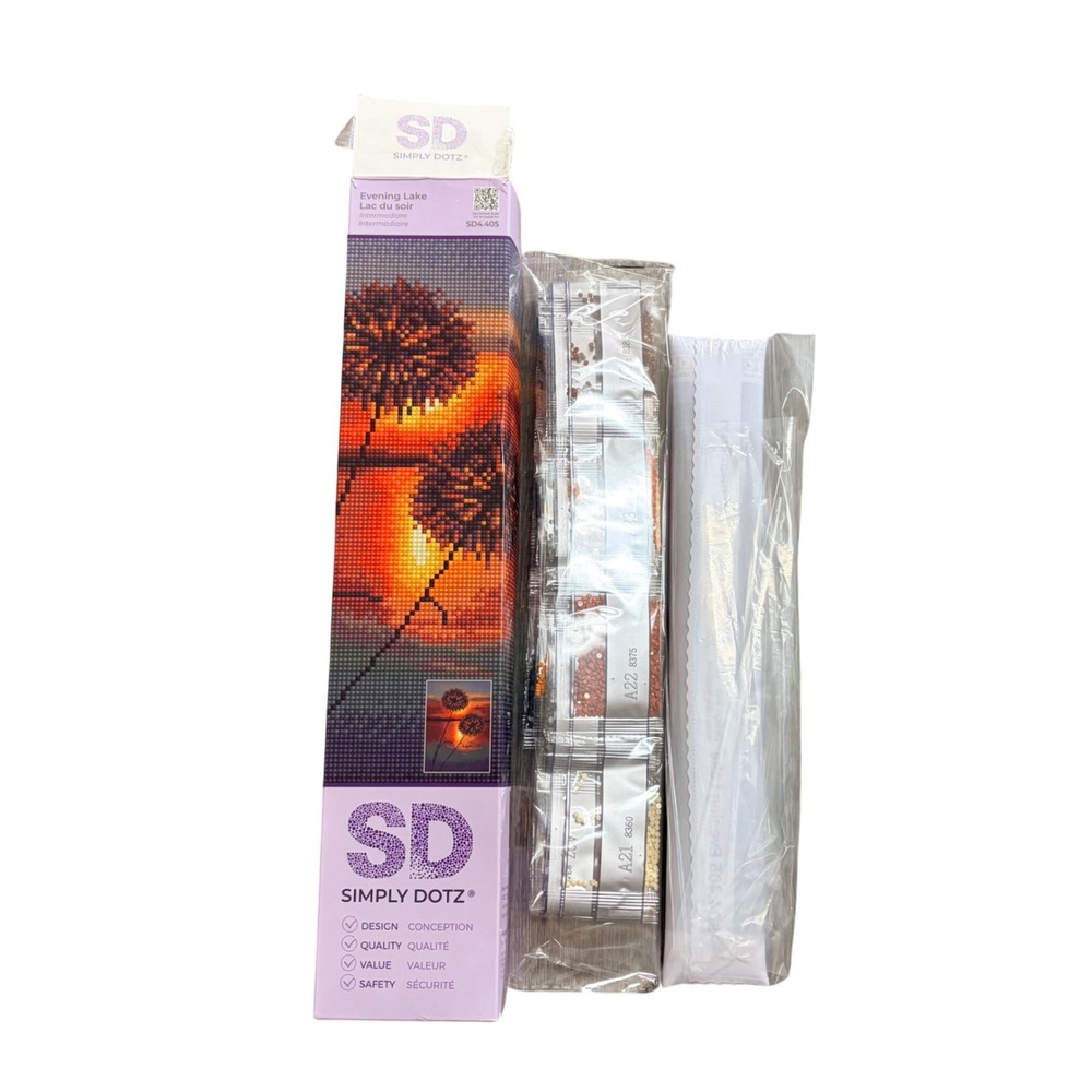 Simply Dotz Evening Lake Diamond Painting Kit Intermediate Sunset‎